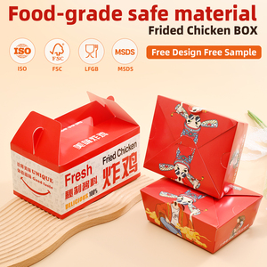 Scatole per Fast Food Personalizzate in Carta Riciclata Sicura per Alimenti, con Glitter, per Pollo Fritto e Hamburger - Product Image 4