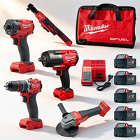 Kits d'outils électriques pour atelier, outils électriques sans fil Milwaukee 18V, ensemble d'outils électriques multifonctions avec sac de rangement et batteries au lithium
