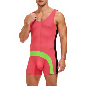 New sexy người đàn ông đồ lót của nam giới Jumpsuit sexy chặt chẽ không tay Jumpsuit cho nam giới Polyester Spandex gay bodysuit đồ lót của nam giới - Product Image 2