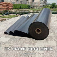 Géomembrane HDPE de 1 mm à 2 mm de haute qualité, résistante aux UV et imperméable, pour bassins d'aquaculture, élevage de crevettes et poissons, barrages et décharges.