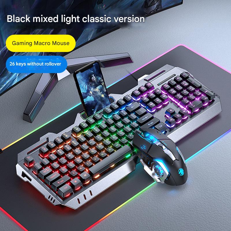 Metallic gray Keyboard+Mouse