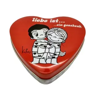 Heart-shaped Sweet Heart Shaped Wedding Gifts Tin Boxes manufacturer