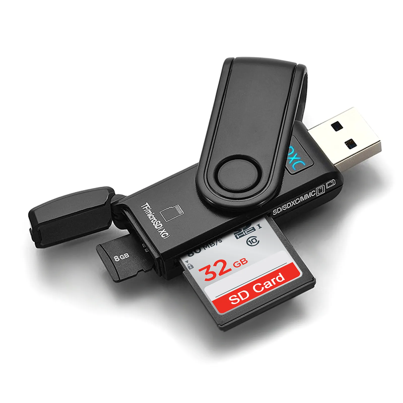 Lecteur de carte SD OEM Clé USB en vrac Clé USB personnalisée Clé USB en plastique 64 Go Clé USB pour carte de crédit