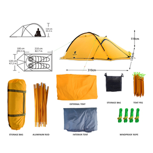 Fournisseur chinois de tentes d'hiver ultralégères en nylon et aluminium pour 4 saisons, équipement de camping, tente de camping, équipement de plein air pour campeurs - Product Image 5