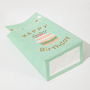 Bolsas de Papel Kraft Ecológicas Personalizadas al por Mayor <span class=keywords><strong>para</strong></span> Regalos de Baby Shower, Impresas en Color Dorado con Logotipo Personalizado <span class=keywords><strong>para</strong></span> Leche y Refrigerios - Product Image 3
