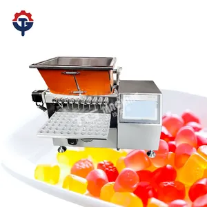 Small capacity advanced vitamin b bear candy depositor sandwich candy making machine