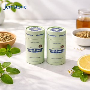 Emballage en tube de carton kraft écologique personnalisé pour capsules de matcha, boîte cadeau en tube de carton, emballage en tube de papier pour café et thé - Product Image 1