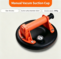 Ventosa Manual con Bomba de Vacío TILER, Ventosa de Alta Resistencia para Azulejos de Cerámica y Vidrio, 8 Pulgadas, Capacidad de Carga de 200 kg