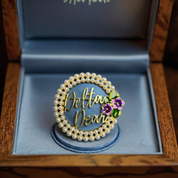 Desain Baru Perhiasan Huruf Yunani Sorority Soror Dst Sigma Delta Dear Pearl Brooch Pin Delta Theta Brooches Pins