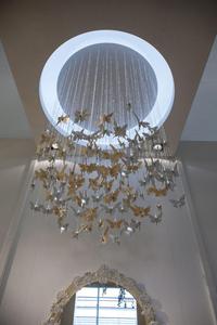 Restaurant <b>Modern</b> Ceramic Chandelier for High <b>Ceilings</b> Design Hotel Spiral Staircase Lamp HM-C8623 Butterfly <b>Light</b> HM-C8623 HM-C - Product Image 2