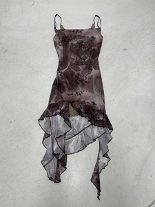 เดรสสายเดี่ยวพิมพ์ลายศิลปะสไตล์วินเทจ ดีไซน์คอเสื้อแบบดรอป ทรงเอ-ไลน์  สำหรับสาวฮอต  ทรงเข้ารูป ความยาวปานกลาง - Product Image 6