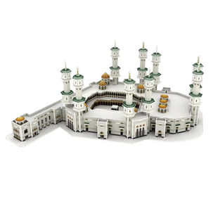 Kiến trúc nổi tiếng thế giới Nhà thờ Hồi giáo lớn của Thánh Địa masjid al-haram 3D giấy Câu Đố trang trí nội thất DIY lắp ráp mô hình giấy đồ chơi - Product Image 2