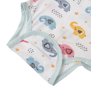 Body de manga corta de LICRA de bambú personalizado para bebé, mono de bebé para niño y niña, pelele para ropa de recién nacido - Product Image 3