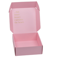 Boîtes d'Expédition en Carton Ondulé Rose Personnalisées Emballage de Vêtements avec Logo Lingerie Boîte de Sous-Vêtements pour Robe Tissu Mailer Boîte Cadeau