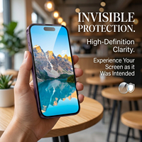 Protection d'écran en verre trempé sans bordure super résistant KK9 pour iPhone 17 18, bords incurvés 2.5D, anti-rayures, anti-traces de doigts