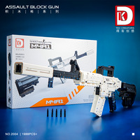 DK Jouet de Construction Pistolet en Briques – Modèle en Plastique DIY à Lancement Continu – Kit Créatif Éducatif STEM