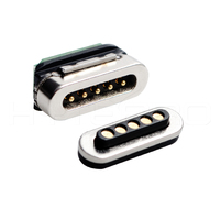 Konektor Magnetik 5 Pogo Pin HYTEPRO M425P dengan PCB, 2A 5 hingga 24V Sambungan Tembus Lubang untuk Daya & Sinkronisasi Data pada Produk Elektronik