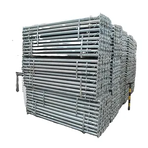 Material de Construcción, Puntales de Acero para Andamios Ajustables Galvanizados/Pintados, Puntales de Andamios de Alta Resistencia con Sistema Ringlock - Product Image 1