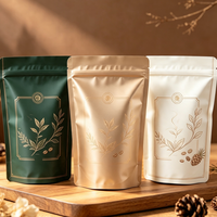 Échantillon gratuit : Sachet plastique refermable avec encoche de déchirement pour café, salon de thé, poudre de café – Emballage pratique à ouverture facile