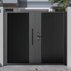 Porte battante en aluminium gris minimaliste, technologie durable, automatisation de la chaîne de production, fabrication chinoise de style d'Asie <span class=keywords><strong>centrale</strong></span> - Product Image 2