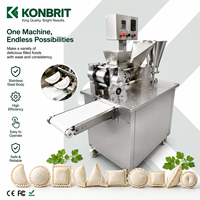 Machine à raviolis, empanadas et samosas de type 120max, nouvelle version améliorée, faible bruit, faible consommation d'énergie, haute production, fréquence variable, avec convoyeur