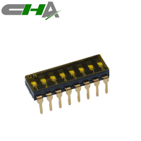 Interruptor DIP Negro de la Serie CDH con Paso de 2.54 mm, Interruptor DIP de 1/2/3/4/5/6/7/8/9/10/11/12 Posiciones