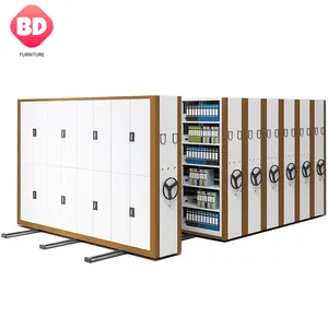 Khả năng tải cao kim loại tập tin nhỏ gọn kệ lưu trữ di động lưu trữ tủ thép Máy đầm di động - Product Image 1