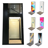 Ascenseur résidentiel senior silencieux, élévateur domestique électrique, cabine en verre trempé, porte en acier, terrasse, 2 à 5 étages, 400 kg, certifié CE