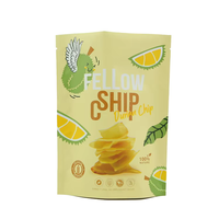 Chips de banane plantain sacs refermables de casse-croûte sac debout chips de fruits sac d'emballage en plastique pour chips de plantain