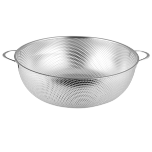 Passoire en acier inoxydable avec poignées, égouttoir en métal durable pour la cuisine - Product Image 1