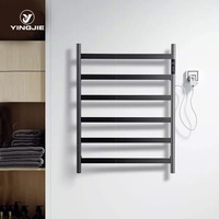 Toallero eléctrico moderno de acero inoxidable 304, calentador de toallas de secado inteligente, montado en la pared