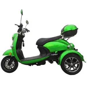 Three wheel electric scooter manufacturer 60V800W Shockproof tyre full suspension electric tricycle