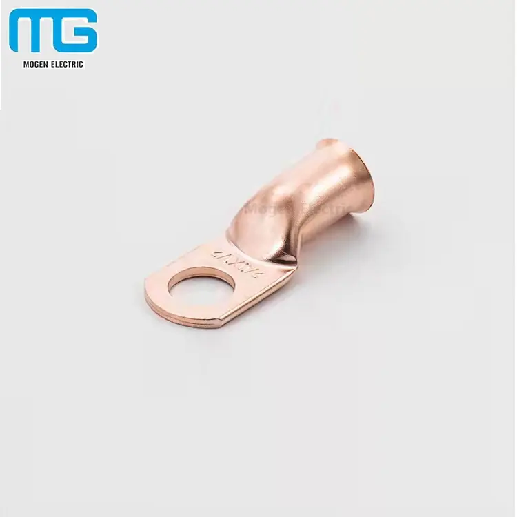 Cable Lug Crimp Terminal Lugs 1/0 4/0 Awg Battery Tubular Copper Connecting Cable IEC Standard Packing Or Customized Wire Lugs