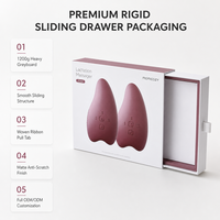 Boîte en carton rigide coulissante de luxe personnalisée 1200g avec languette à ruban pour emballage cadeau électronique de soins maternels OEM