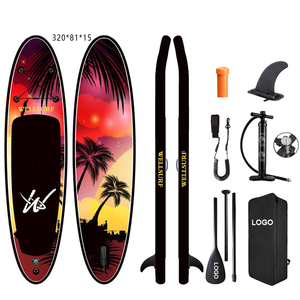 กระดานโต้คลื่นแบบพองลมขนาด 11.6 ฟุต 350 ซม. รุ่น Customized Surfing พร้อมอุปกรณ์เสริมคุณภาพสูงสำหรับตกปลาและเล่นเซิร์ฟ - Product Image 3