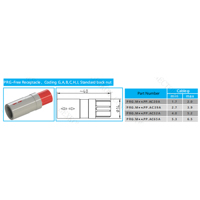 BEXKOM PR Taille 1P 2 14 Broches en laiton plaqué or Mâle Push-Pull Verrouillable Faible Coût IP50 Anti-vibration Anti-corrosion Données