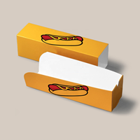Boîte à emporter personnalisée, support pliable pour bâtonnets de gaufres, boîte à hot-dogs en papier de qualité alimentaire, emballage à emporter, plateau pour corn-dogs