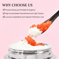 Crème en capsules de gel hydratante, éclaircissante et anti-âge au collagène rose PDRN de saumon OEM