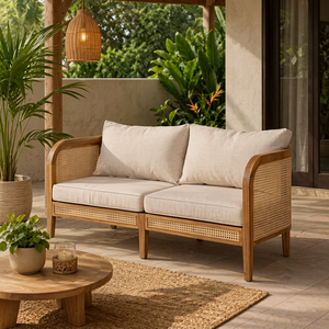 Venta al por Mayor de Muebles de Jardín y Sala de Estar de Madera de Teca Indonesia, Ecológicos, Duraderos, de 2 Plazas, Estilo Mid-Century, Tamaño Personalizado - Product Image 1