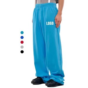 Pantalon de survêtement décontracté pour homme, taille XL, coupe large, personnalisable, vierge, mi-lourd, respirant, taille mi-haute, taille élastique, coloré - Product Image 1
