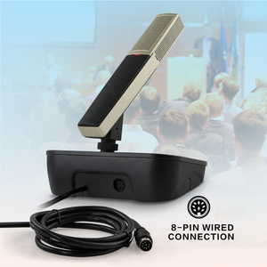 ระบบประชุมดิจิทัลแบบมีสาย HuiDu QH-8809 ระดับมืออาชีพ ควบคุมผ่านแอป WiFi สำหรับการติดตามกล้อง ไมโครโฟนแบบท่อสี่เหลี่ยม 250 - Product Image 5