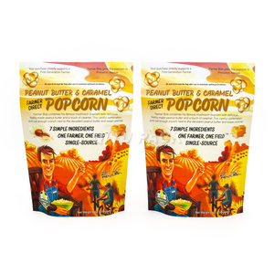 Sachet d'emballage personnalisé haut de gamme pour pop-corn, pochette refermable à fermeture éclair, finition mate, haute barrière, sachet à collation refermable - Product Image 1