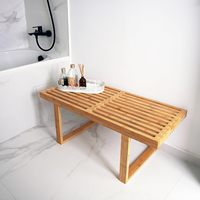 Banc en bambou tabouret banc chaise de douche douche repose-pieds tabouret de douche en bambou pour meubles de salon table en bois sur pied