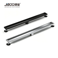 Drain de douche linéaire en acier inoxydable de luxe avec insert pour carrelage, couvercle invisible double usage, design moderne pour cuisine, salle de bain, baignoire