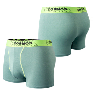 Bóxer transpirable para adultos con logotipo de cintura de tiro medio de alta calidad, ropa interior de algodón orgánico 100% para hombres de pierna corta con venta al por mayor - Product Image 2