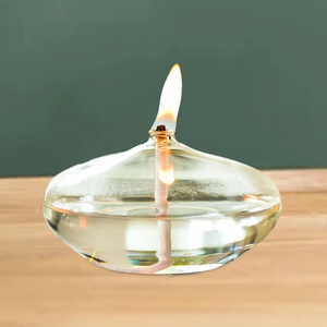 Hand Blown Mini Borosilicate Indoor Decorative Disc Shaped Glass Table <strong>Oil</strong> Candle <strong>Lamp</strong> <strong>for</strong> <strong>Sale</strong> - Product Image 4