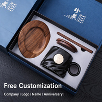 Ensemble tasse à café en céramique style Starbucks avec soucoupe - Cadeau d'affaires de luxe avec gravure personnalisée et personnalisation du logo