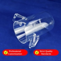 Bécher en quartz SiO2 résistant aux hautes températures, à double poignée, pour usage en laboratoire et industriel, directement de l'usine