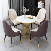 Ensemble table et chaises de salle à manger 2 places en fer, style nordique moderne, pour salon et mobilier de maison