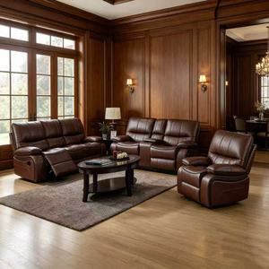 High End Modern Frank Air Leather Chesterfield Recliner <b>Sofa</b> <b>Set</b> With Soft Cushion Back For Luxury Living Room Home Furniture - Product Image 2